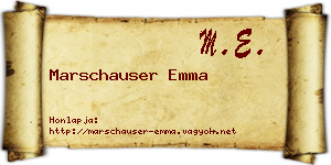 Marschauser Emma névjegykártya